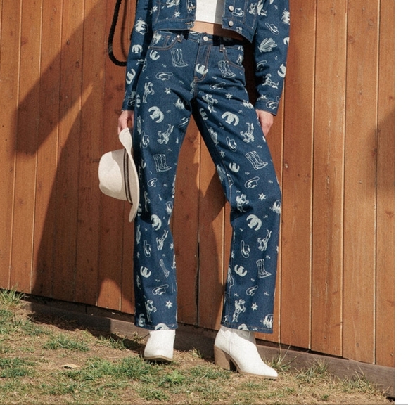 Cali1850 Denim - NWT Cali 1850 Western Print Jeans Size 3